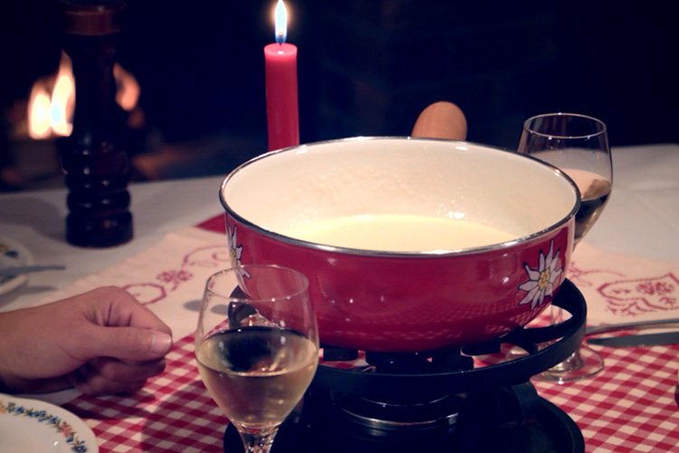 Fondue im Hotel Alpenhof