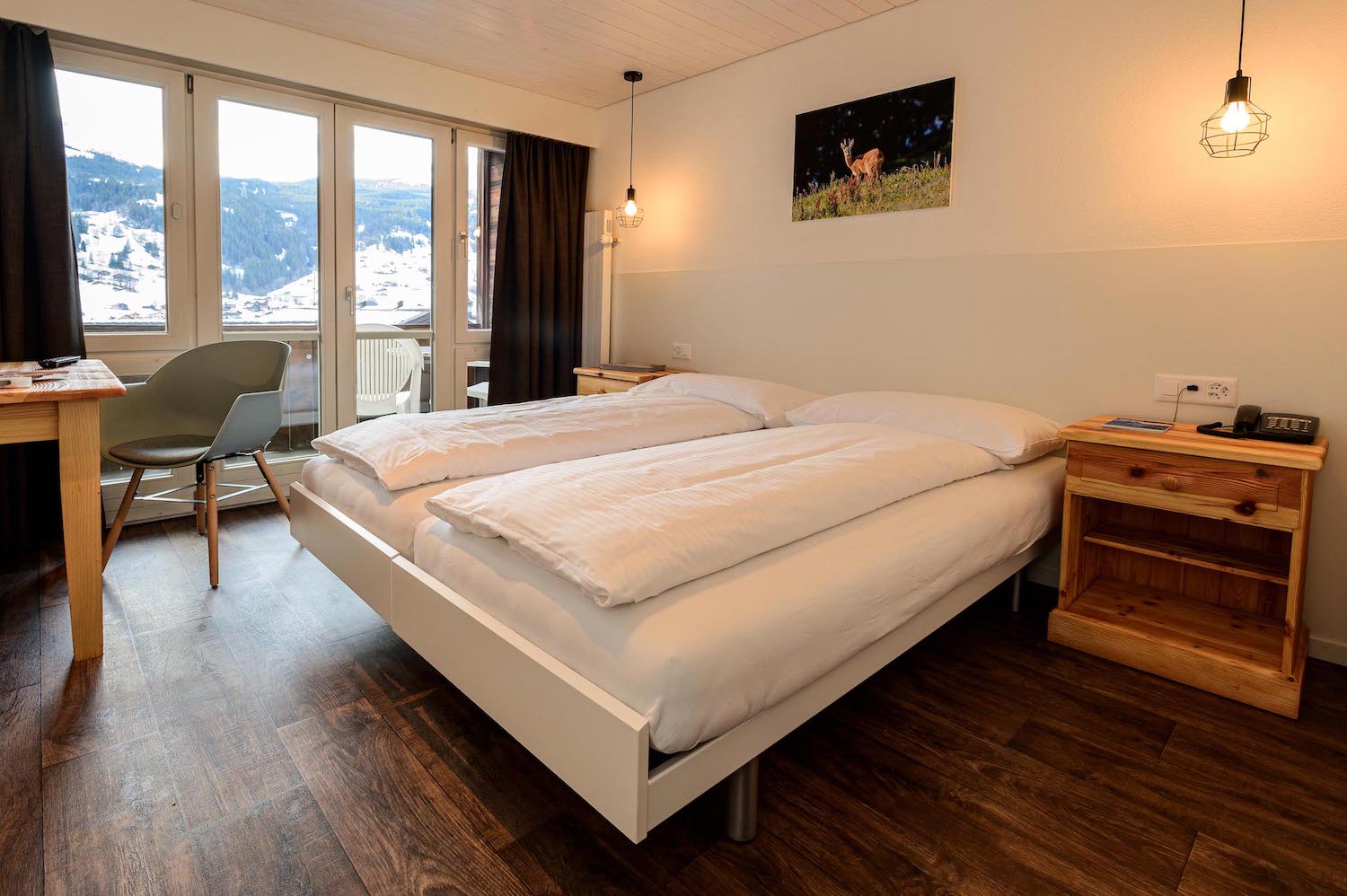 Rooms at the Hotel Jungfrau Lodge in Grindelwald